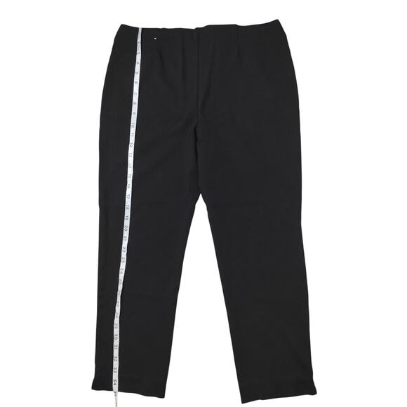 Chico's Women's Pull On Elastic Waist  Straight Leg Ankle Black Pants Size 1.5 - Picture 5 of 9